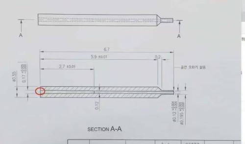 Precision strict tolerance +/- 0.01mm ultra-fine capillary tube custom, deep micro holes processing
